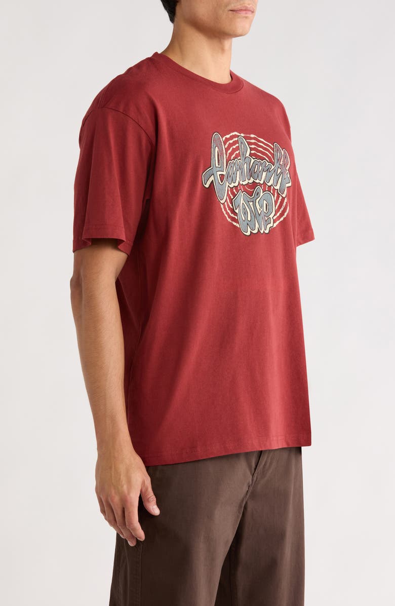 Carhartt Work In Progress Chedda Short Sleeve Graphic T-Shirt, Alternate, color, Dark Brick Heavy Stone Wash