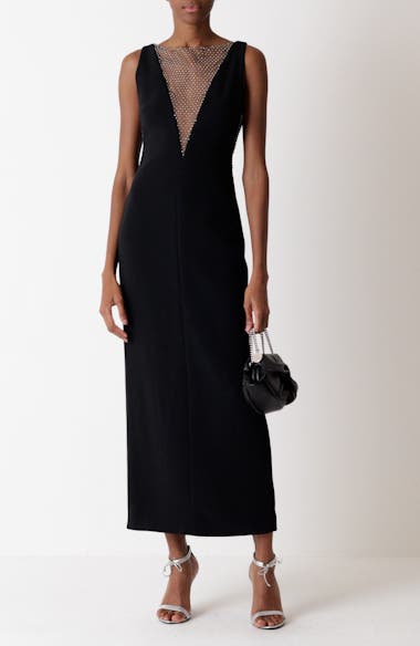 【送料&関税込】Stella McCartney Sleeveless Laced Dress Stella McCartney Crystal-Embellished Illusion Mesh Gown