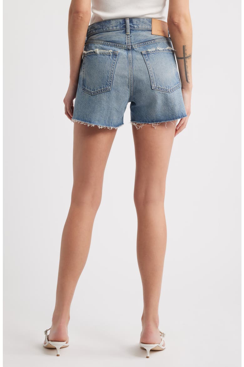 Bayville High Waist Cutoff Denim Shorts, Alternate, color, BLUE