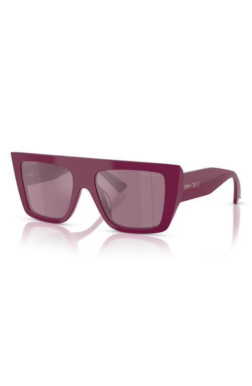 Jimmy Choo 52mm Rectangular Sunglasses In Violet