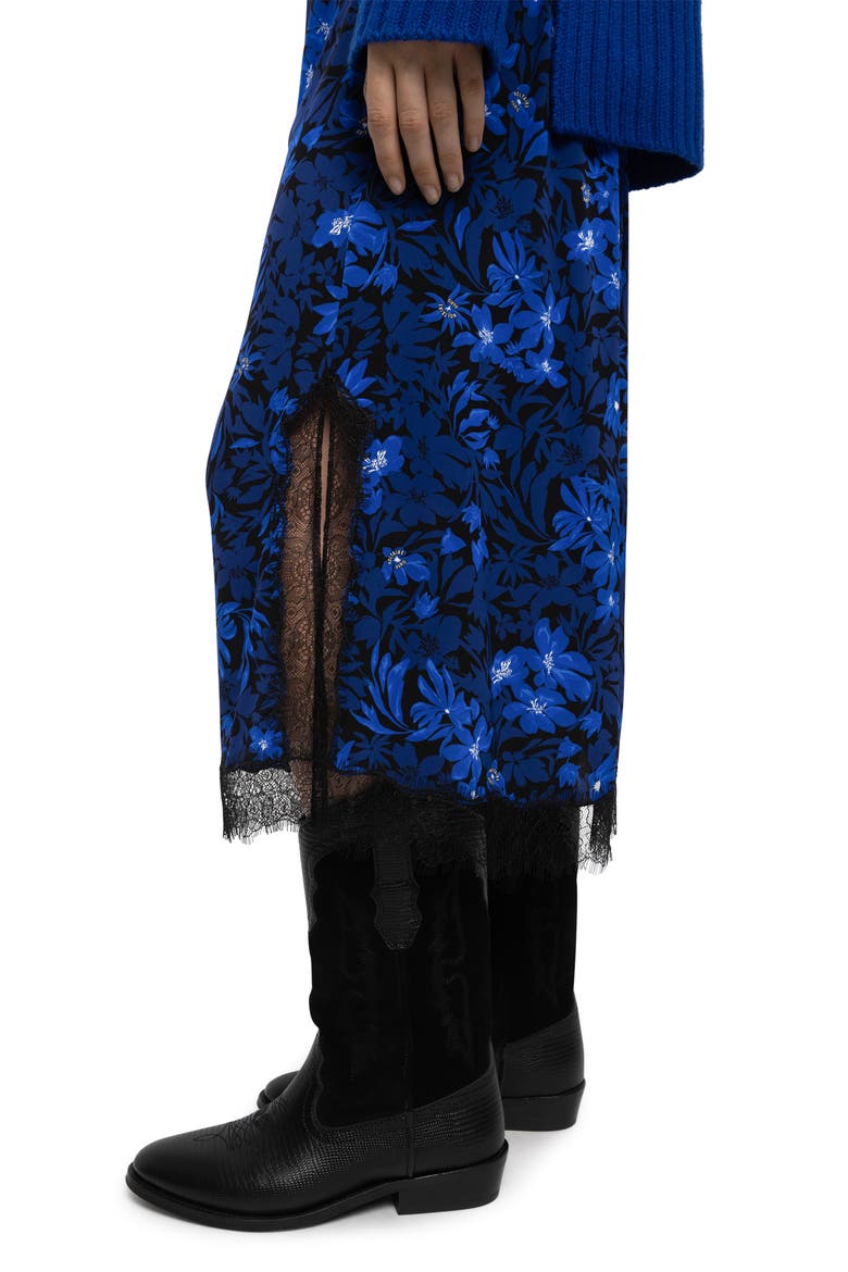 Jarvis Lace Trim Maxi Skirt, Alternate, color, ELECTRIC