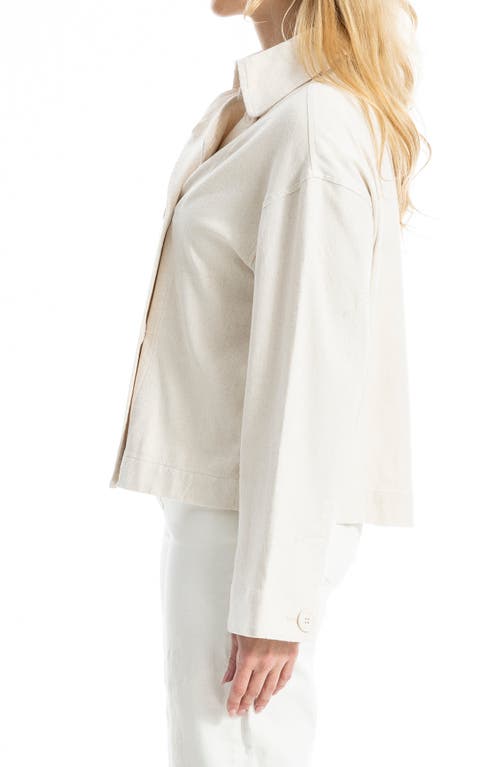 Max Studio Double Breasted Twill Jacket In Natural