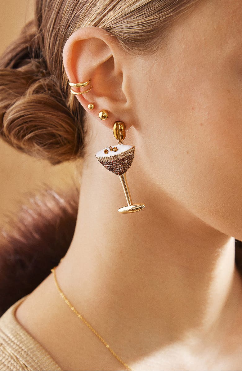 BaubleBar Espresso Martini Statement Earrings, Alternate, color,