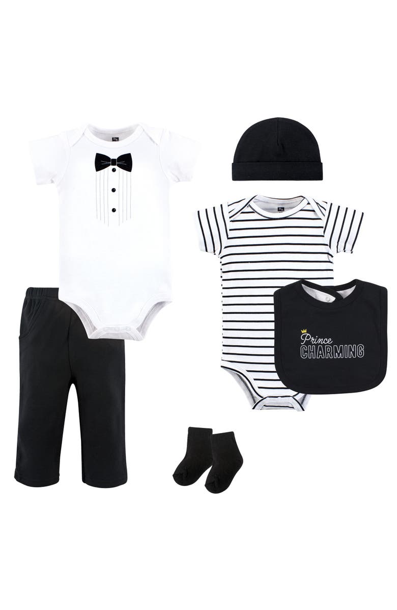 Hudson Baby Cotton Layette Set, Main, color, Prince Charming Tux