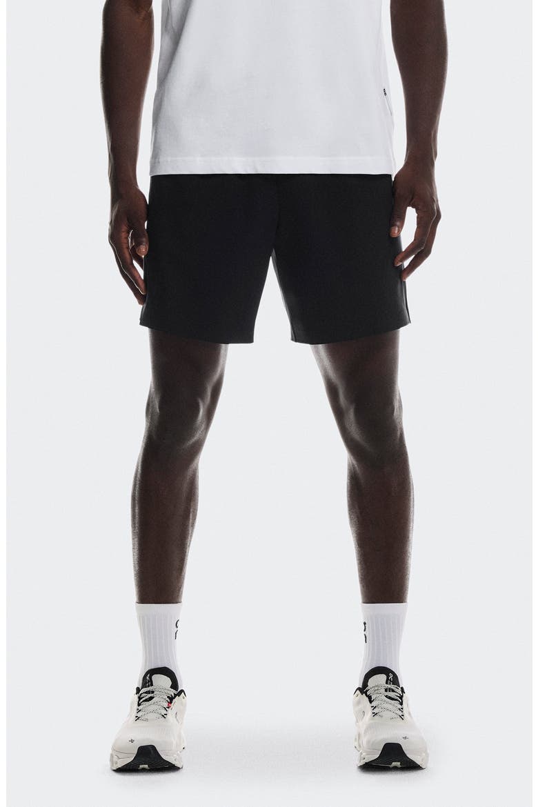 Focus Stretch Running Shorts, Main, color, BLACK