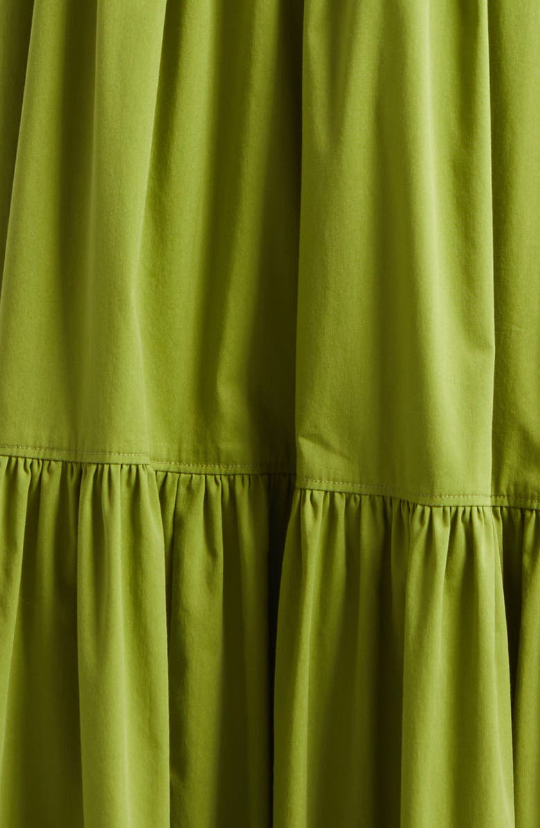 Cinq à Sept Kael Tiered Midi Dress, Alternate, color, Dark Lime