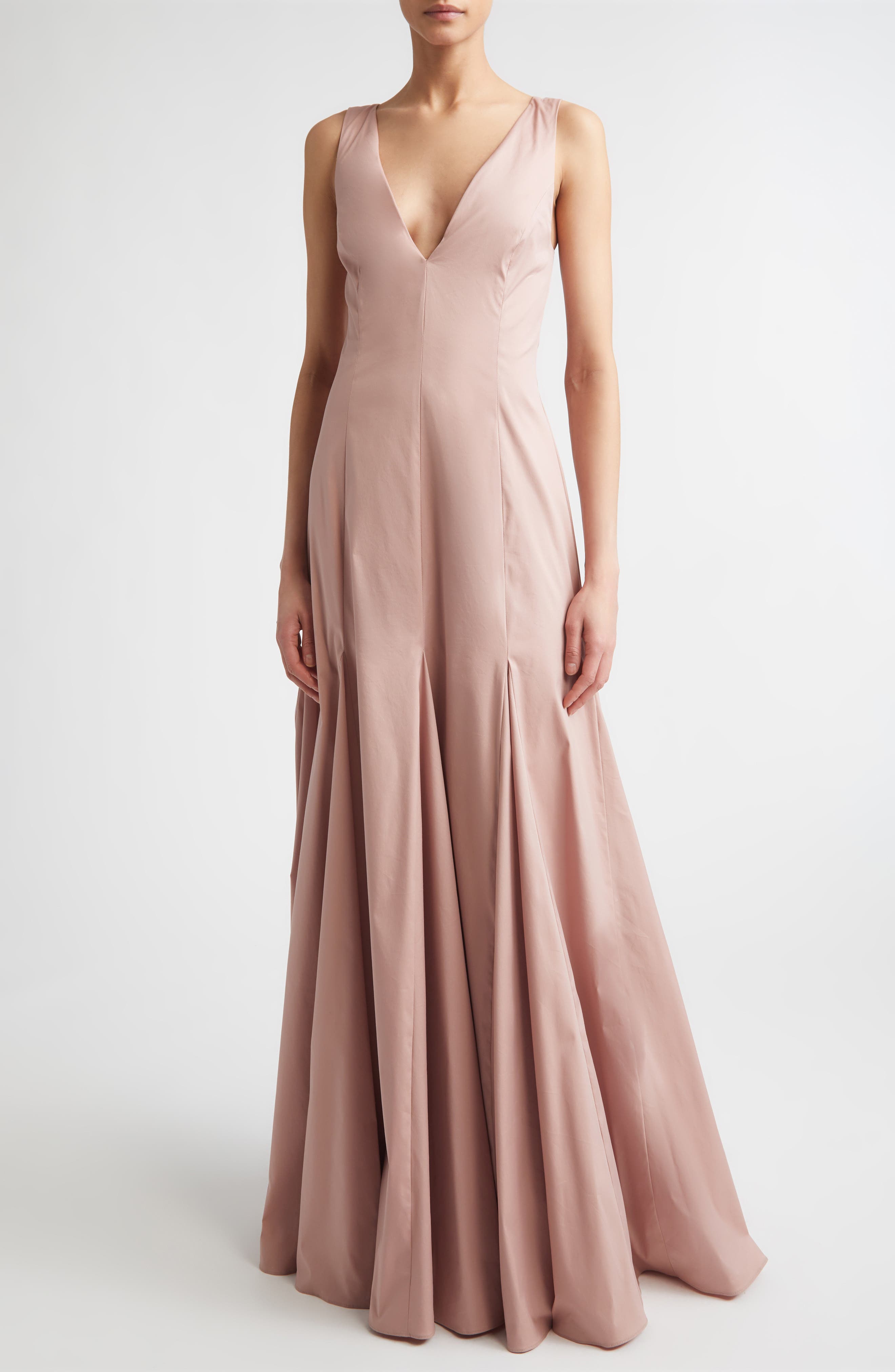 Aurelia V-Neck Stretch Mermaid Gown - image 3