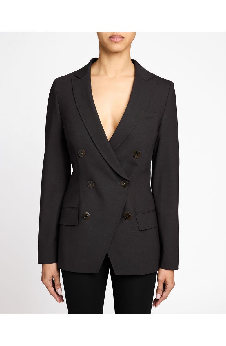 Santorelli Paco Wool Double Breasted Jacket, Main, color, Dark Brown