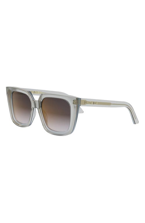 Dior Midnight S1i 53mm Gradient Geometric Sunglasses In Gray
