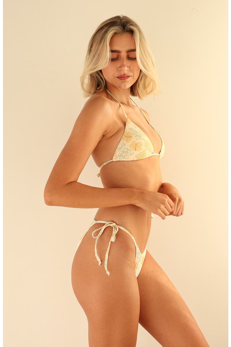 Palm Triangle Bikini Top, Alternate, color, Bahama Mama