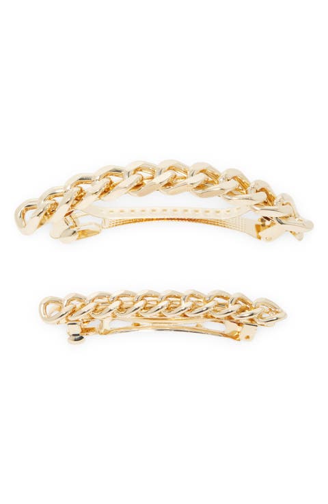 Set of 2 Chain Link Barrettes