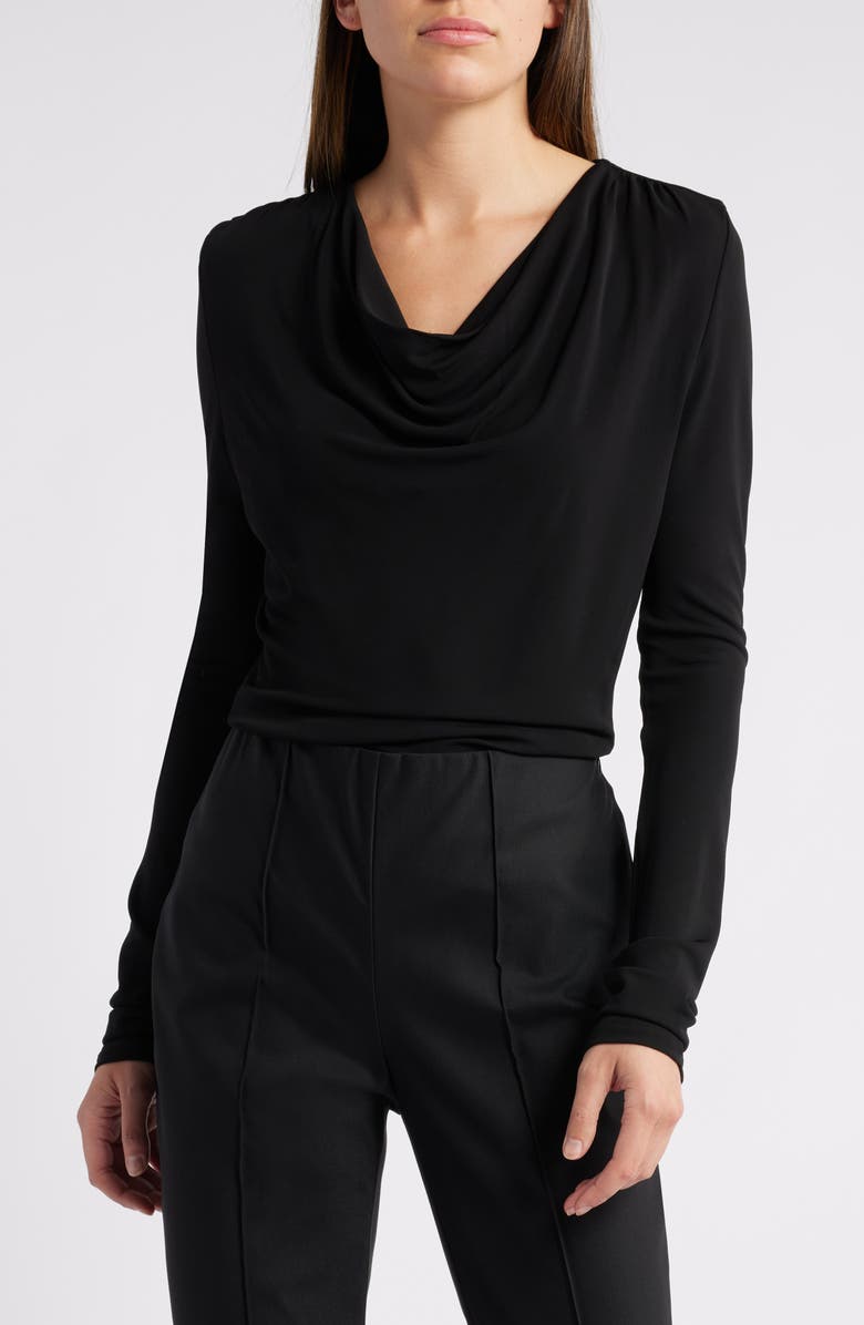 BOSS Eseyana Cowl Neck Top, Main, color, Black