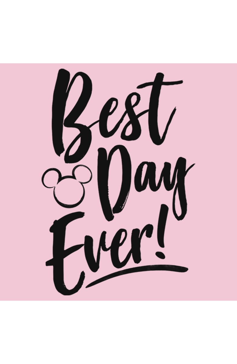 Mickey & Friends Girl's Mickey & Friends Mickey Mouse Best Day Ever  Graphic T-Shirt, Alternate, color, Light Pink