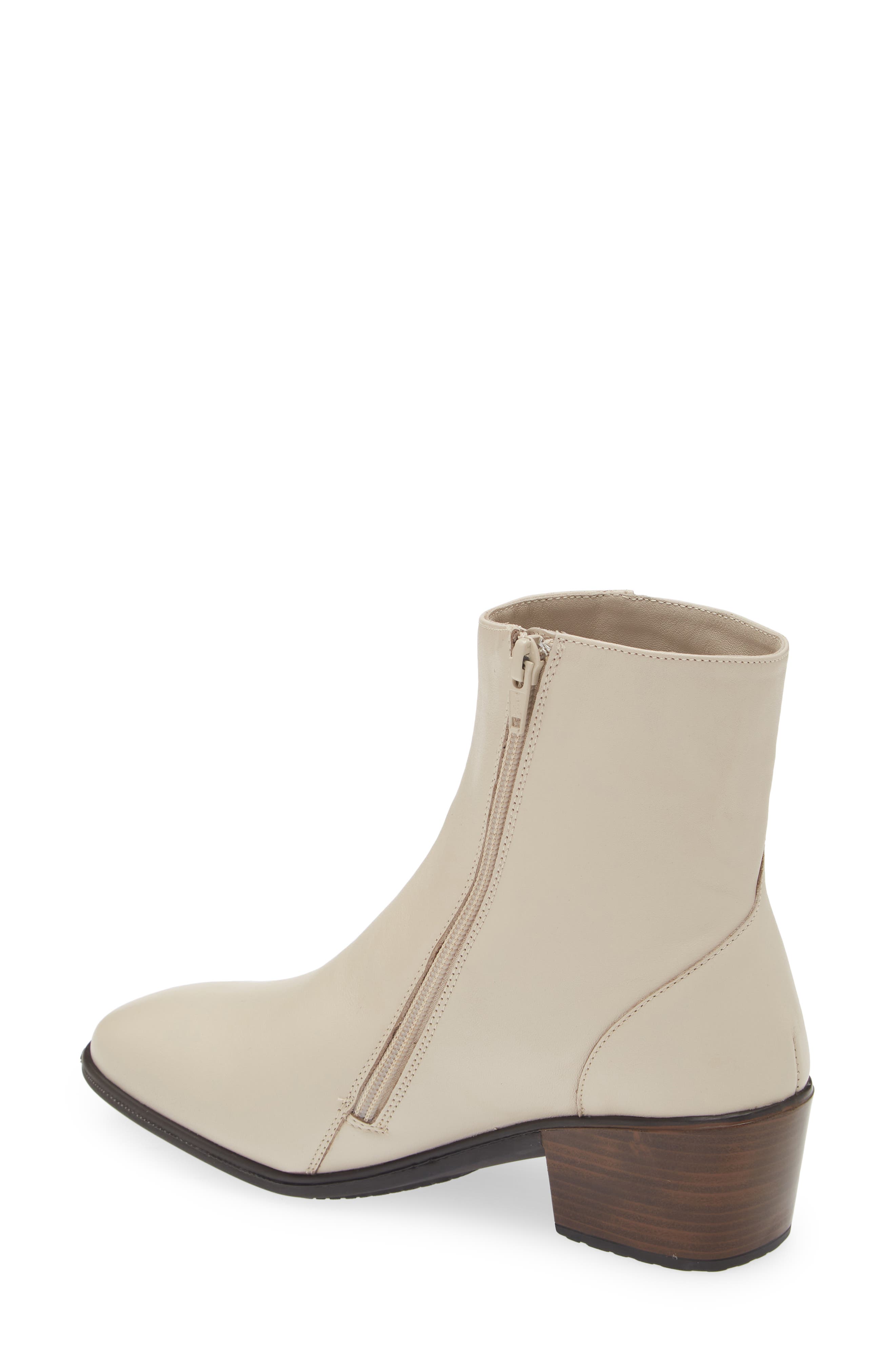 Goodie Zip Boot, Alternate, color, SOFT IVORY LEATHER