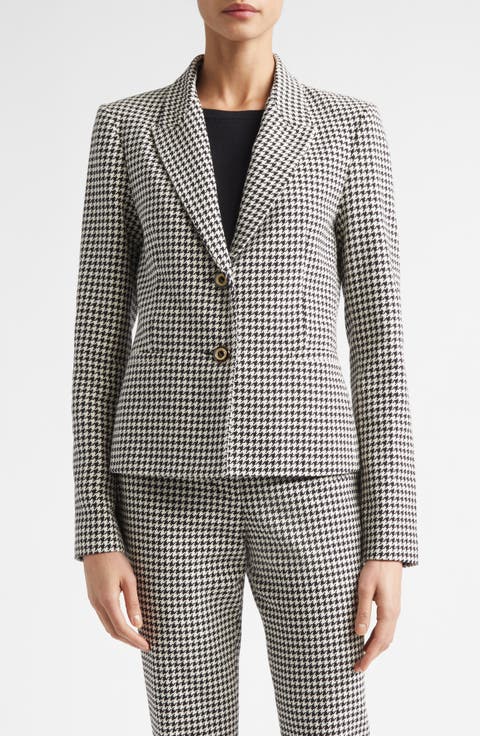 Vichy Houndstooth Cotton Blend Jacket