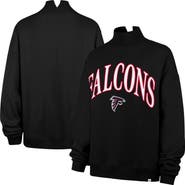 '47 Women's '47 Black Atlanta Falcons Oversized Vantage Mock Neck Sweatshirt