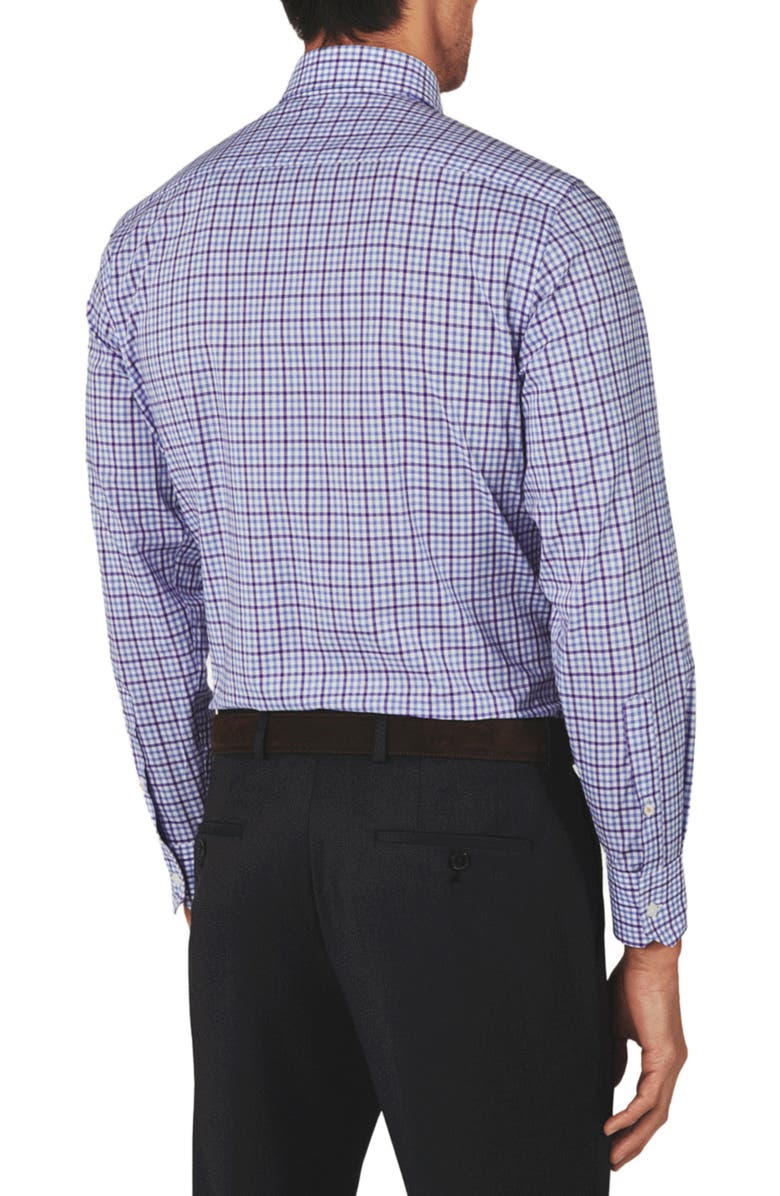 Robert Talbott Reynolds Bold Check Dress Shirt, Alternate, color, Blue/Purple Plaid