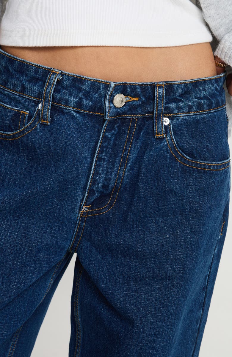 Princess Polly Shima Low Rise Wide Leg Jeans, Alternate, color, Mid Blue