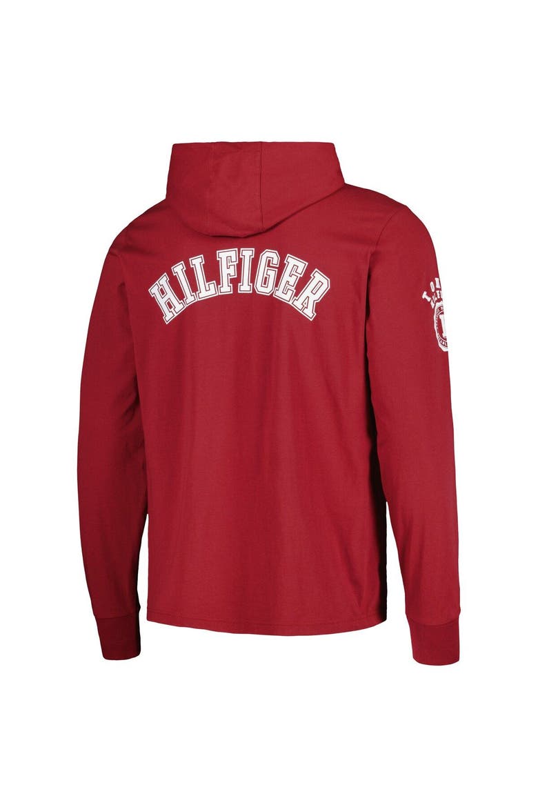 Men's Tommy Hilfiger  Burgundy Washington Commanders Morgan Long Sleeve Hoodie T-Shirt, Alternate, color, Burgundy