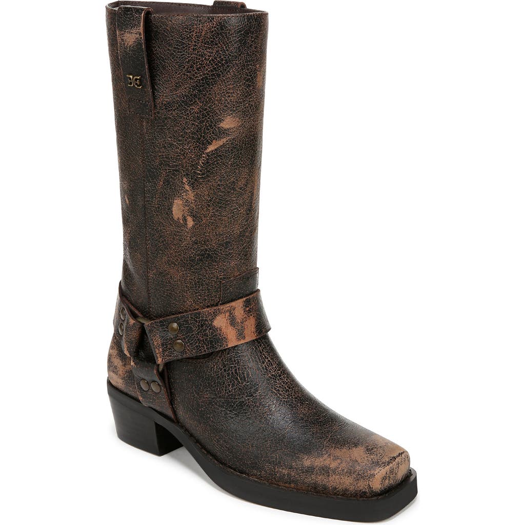 Shop Sam Edelman Nova Moto Boot In Brown