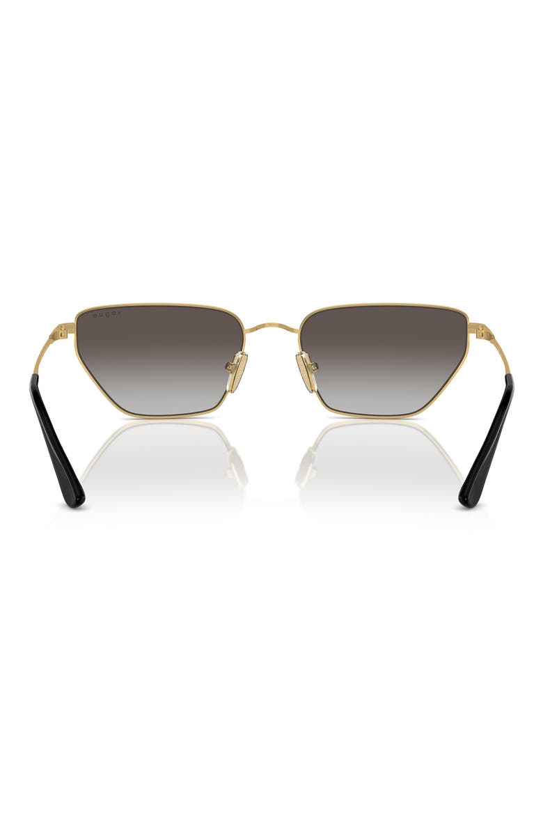 56mm Gradient Irregular Sunglasses, Alternate, color, GOLD