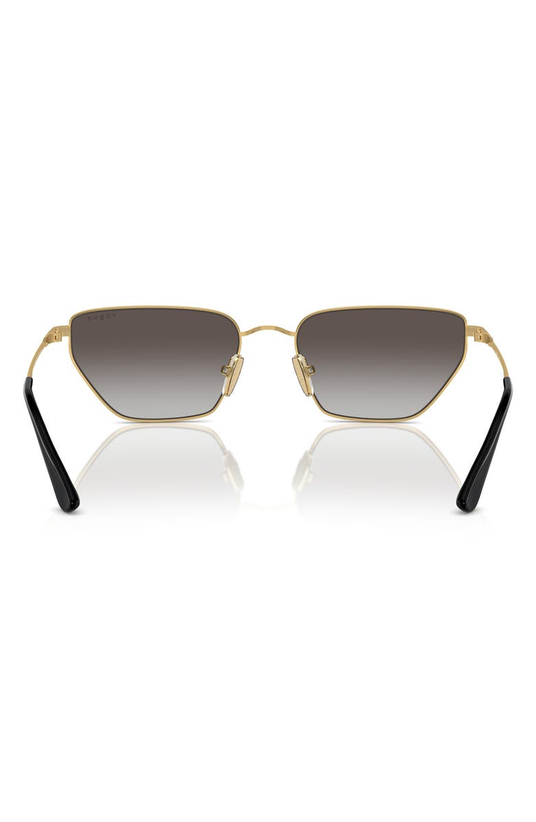 VOGUE 56mm Gradient Irregular Sunglasses, Alternate, color, Gold