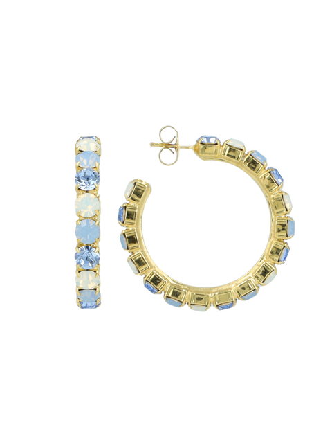 CE SW Hoop M Gold - M. Sapphire Opal