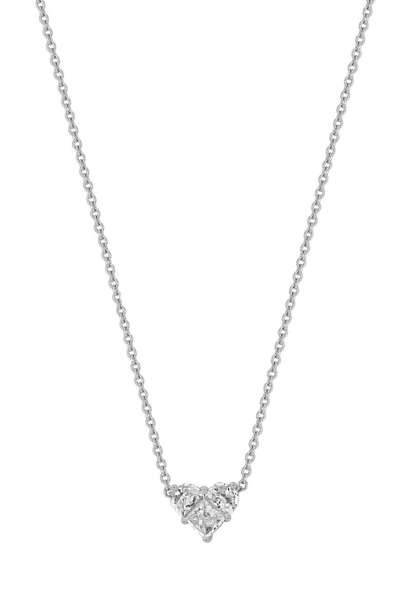 Maya Diamond Heart Pendant Necklace (Nordstrom Exclusive), Main, color, 18K WHITE GOLD