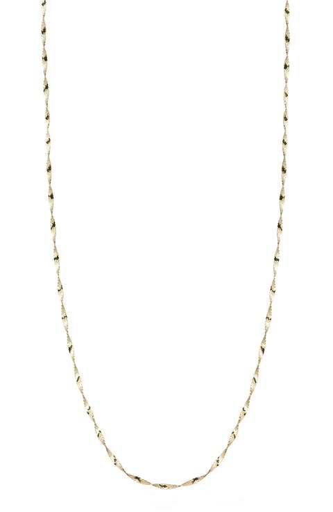 Twisted Herringbone Chain Necklace