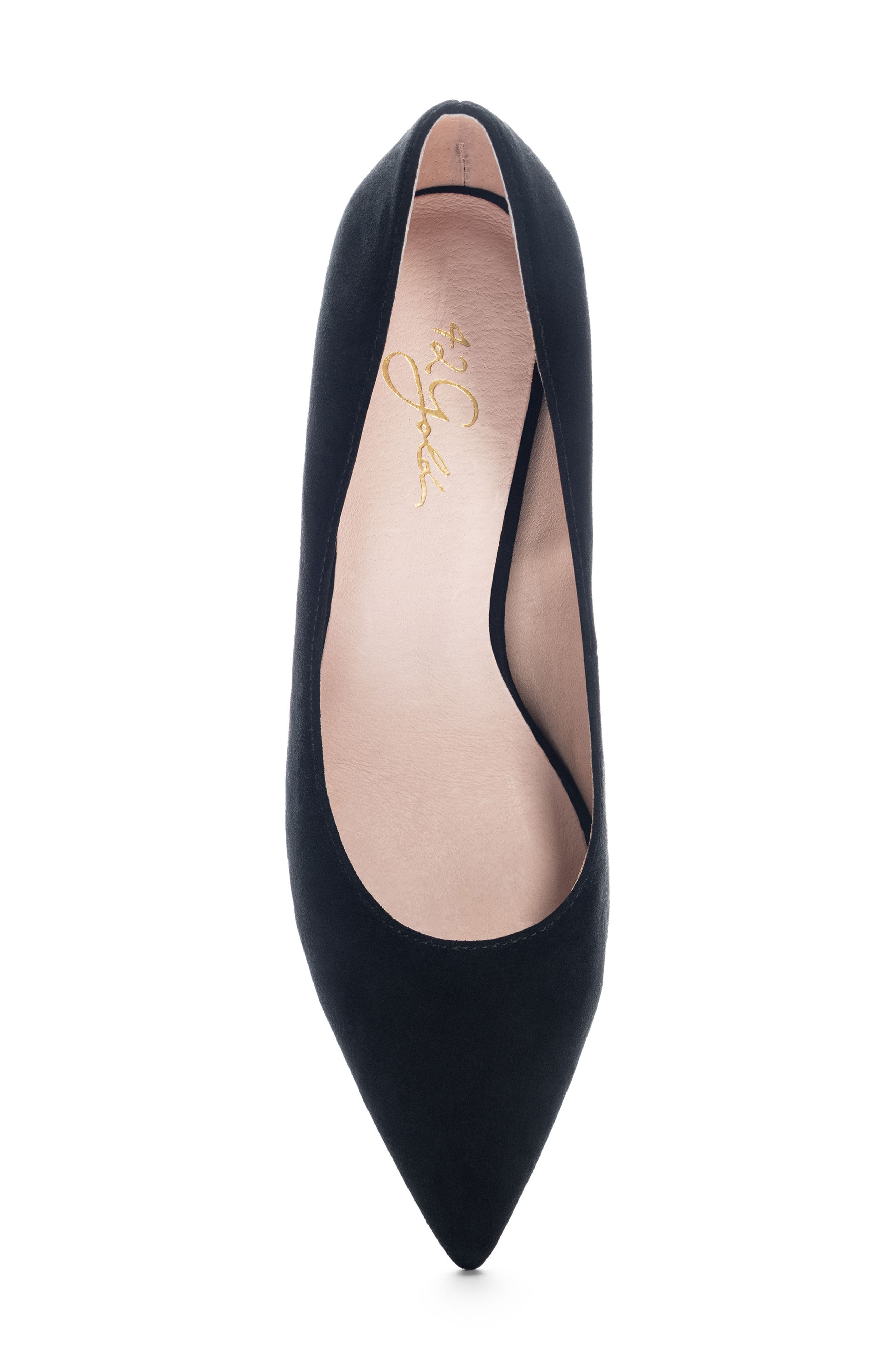 Rafee Liquid Patent Pointed Toe Pump, Alternate, color, BLACK