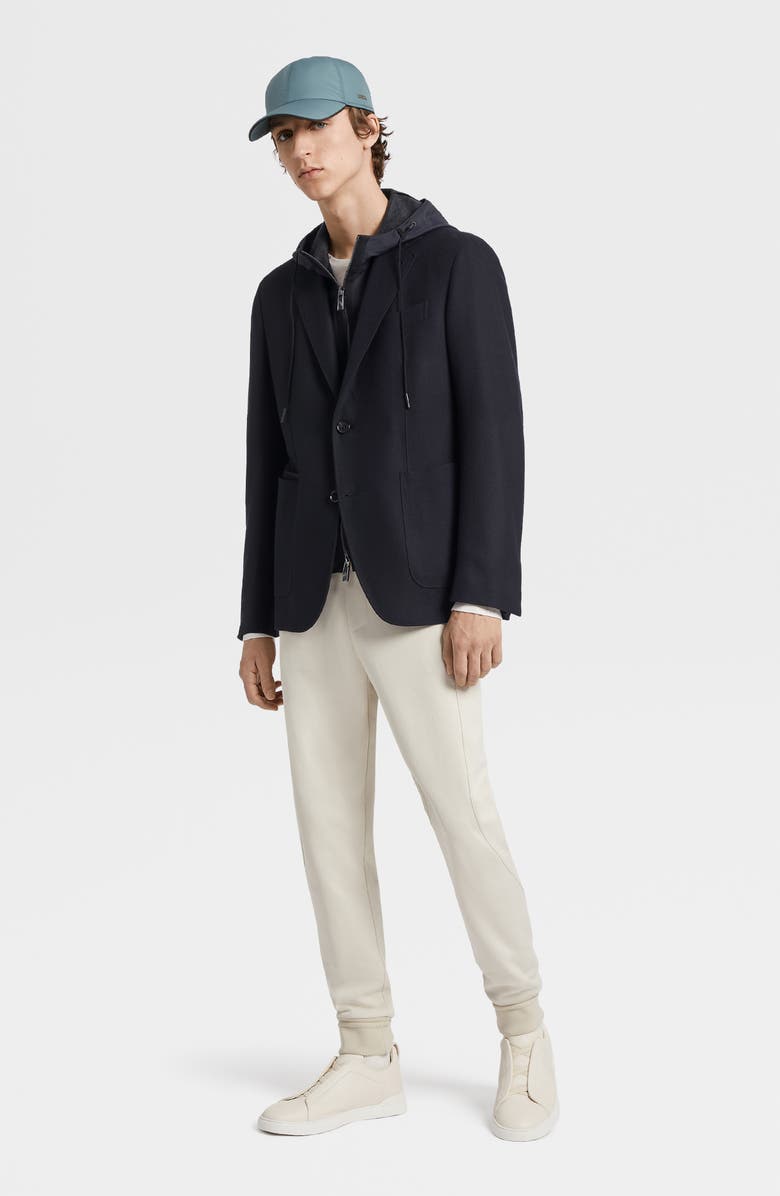 ZEGNA Trofeo Wool Blend Sports Jacket with Removable Hooded Dickey, Alternate, color, 