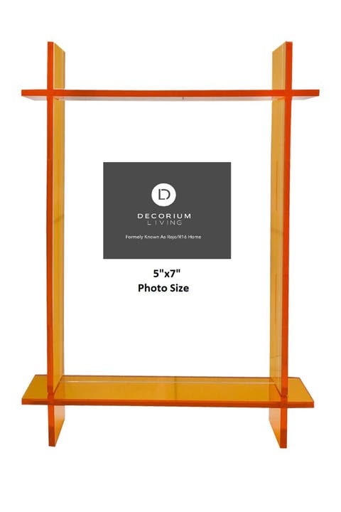 Neon Orange Lucite 5" x 7" Frame