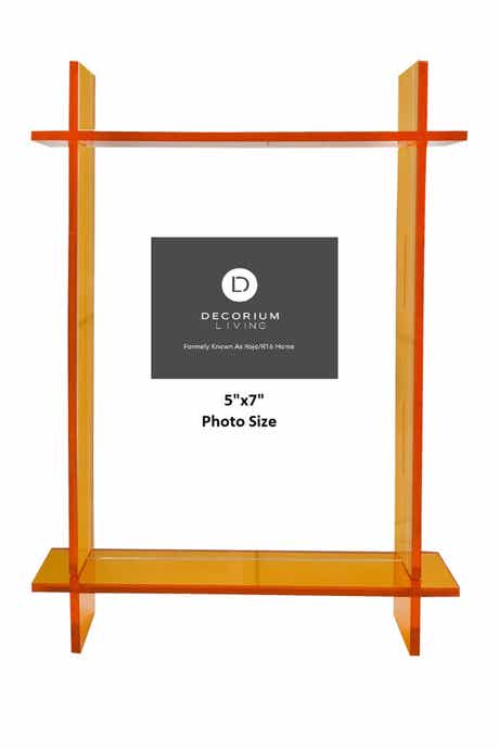 Neon Orange Lucite 5" x 7" Frame
