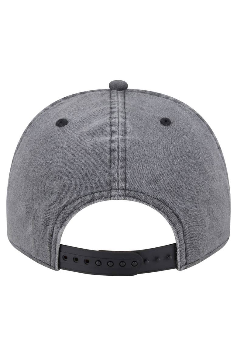 Men's New Era  Black Detroit Lions Throwback Washed A-Frame 9FIFTY Snapback Hat, Alternate, color, Black