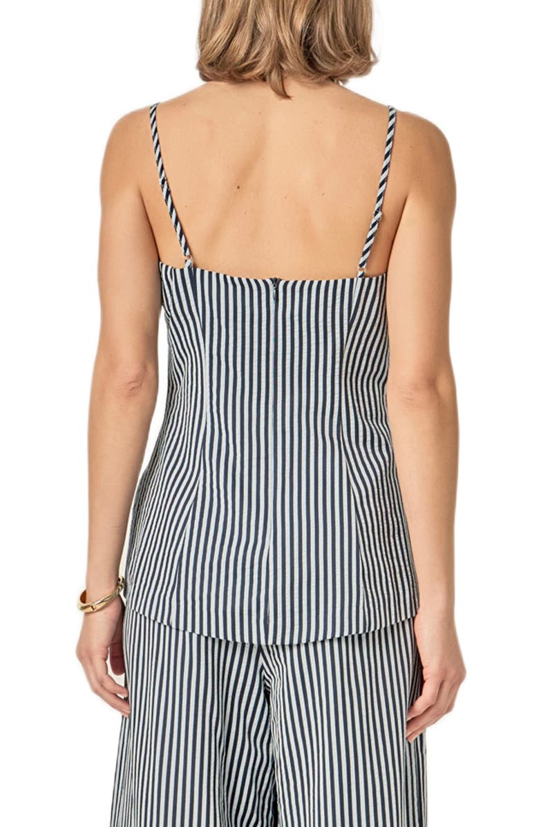 English Factory Stripe Longline Camisole, Alternate, color, Blue Multi