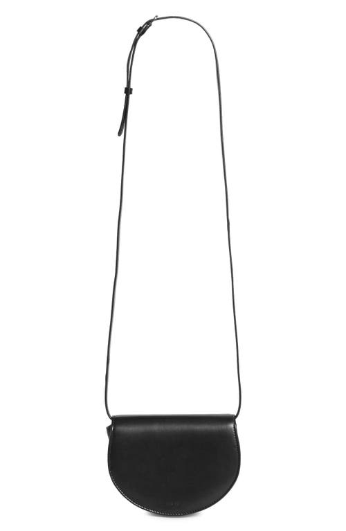 Shop The Row Canteen Leather Shoulder Bag In Black Ans