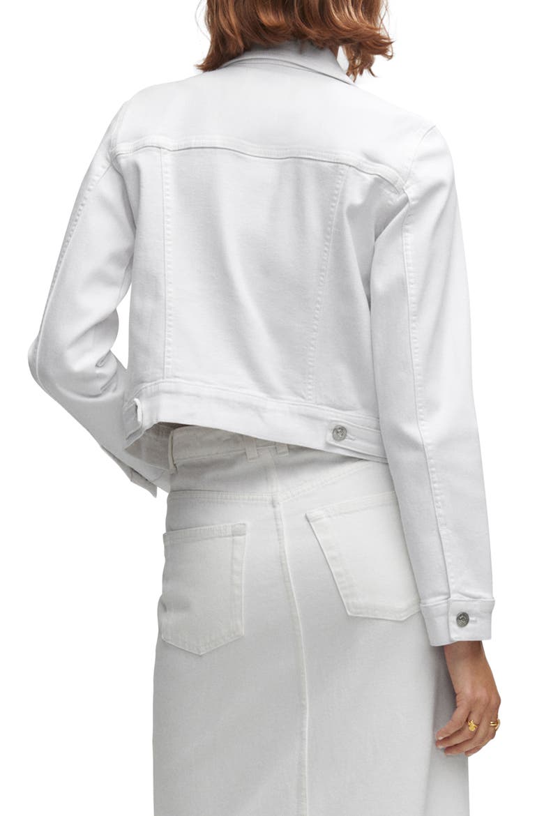 Stretch Denim Jacket, Alternate, color, WHITE