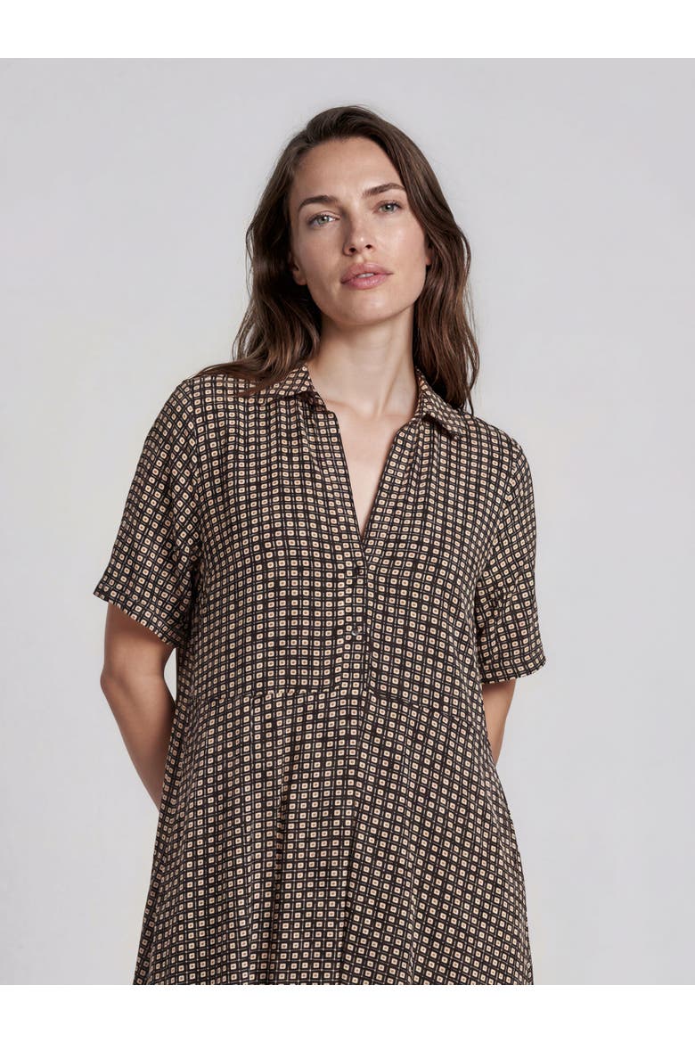 MaNaterinna Draped Shirt Midi Dress, Alternate, color, Black
