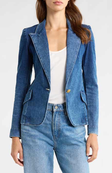 L'AGENCE Baldwin Denim Blazer