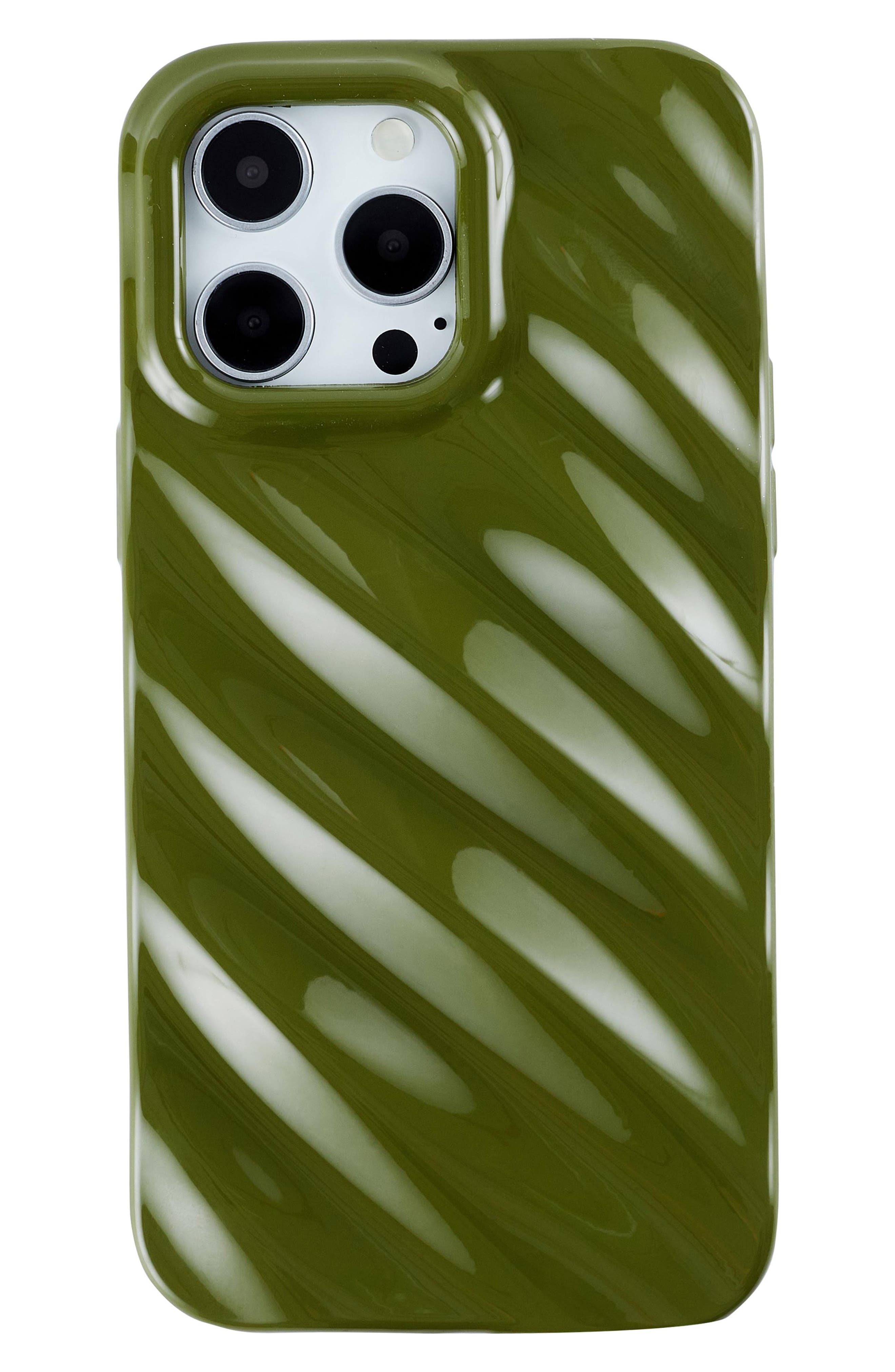 Auramma Silk Look Green iPhone 14 Pro Max Case