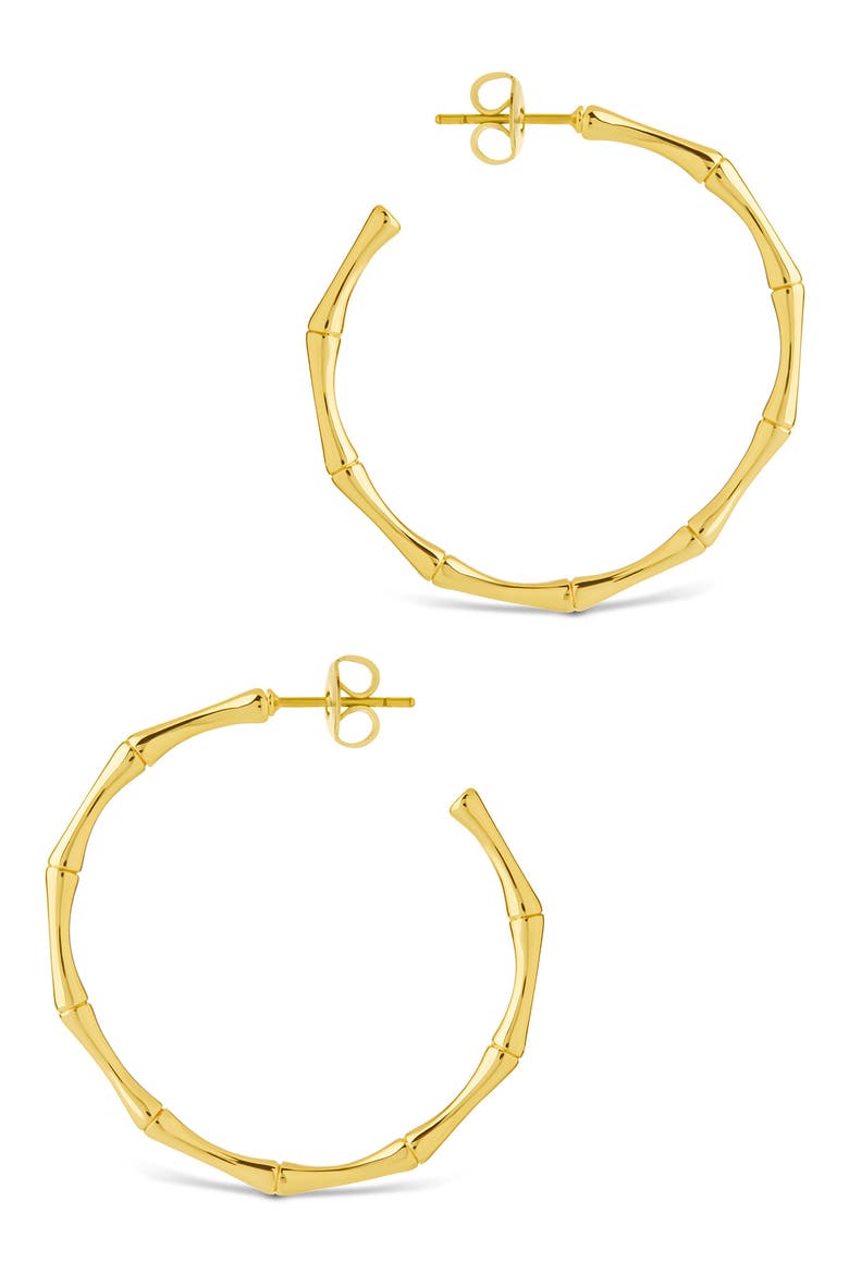 Delia Textured Hoop Earrings, Alternate, color, GOLD