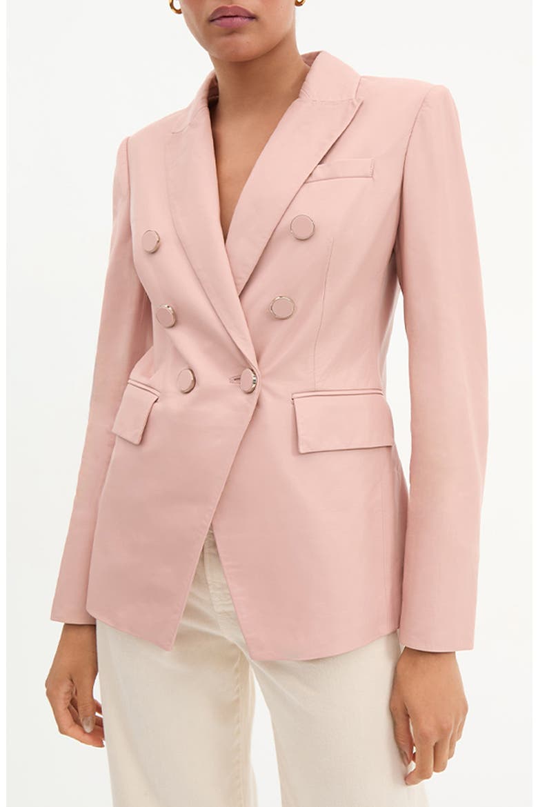 Miller Leather Dickey Jacket, Main, color, PINK CLAY