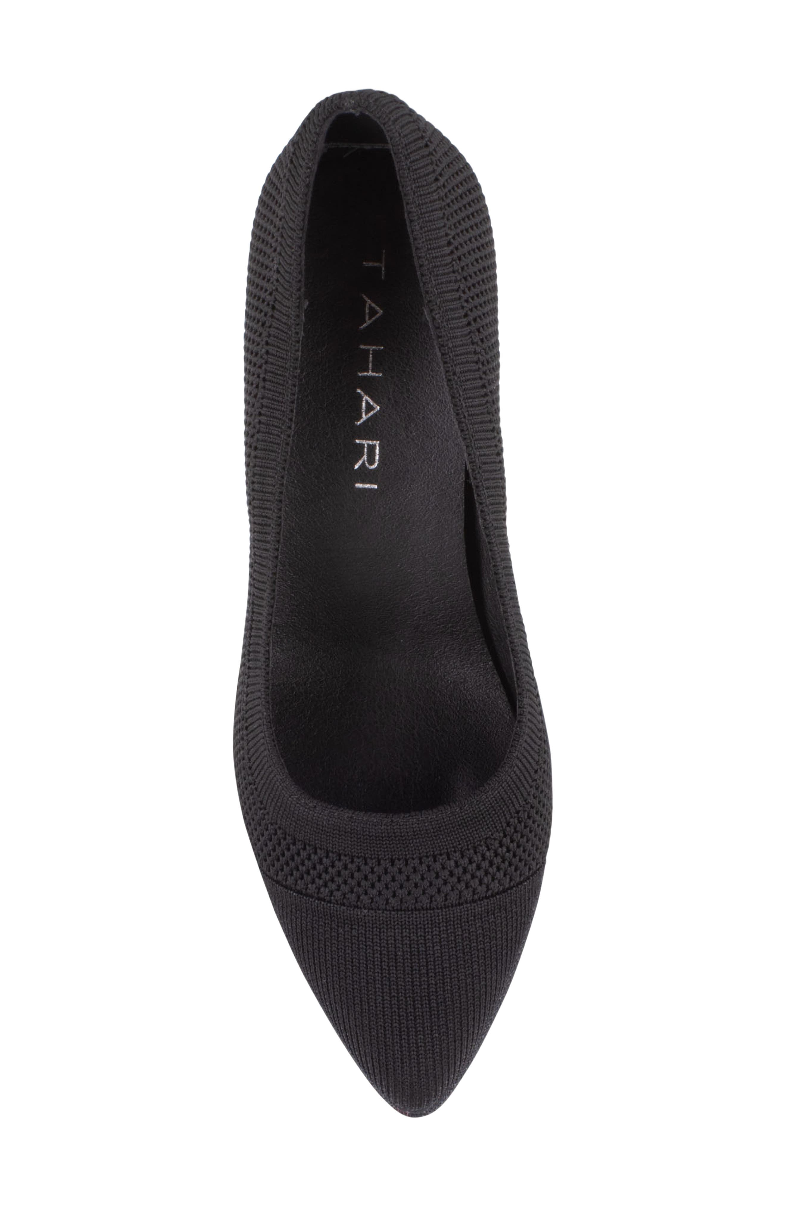 Tahari Taj Pointed Cap Toe Pump, Alternate, color, Black