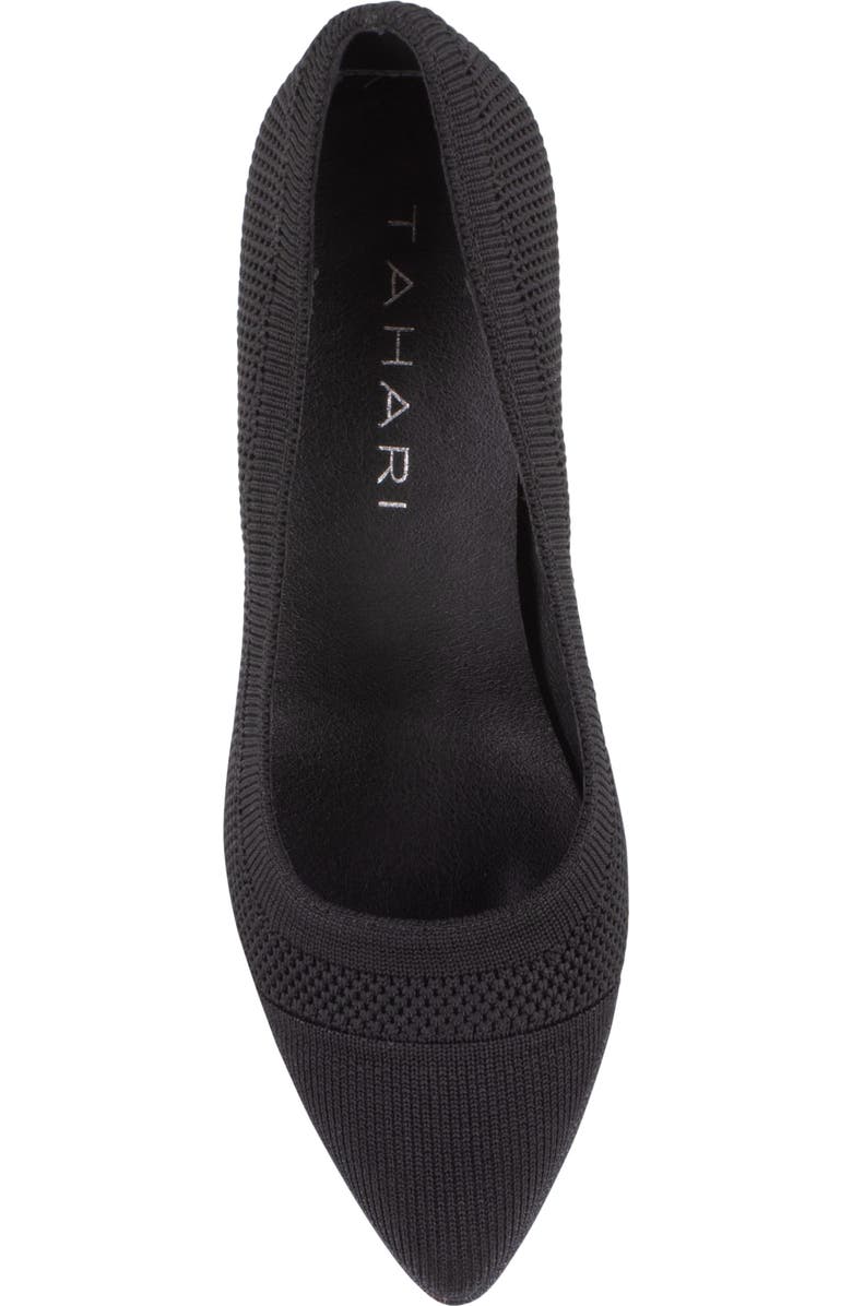 Tahari Taj Pointed Cap Toe Pump, Alternate, color, Black