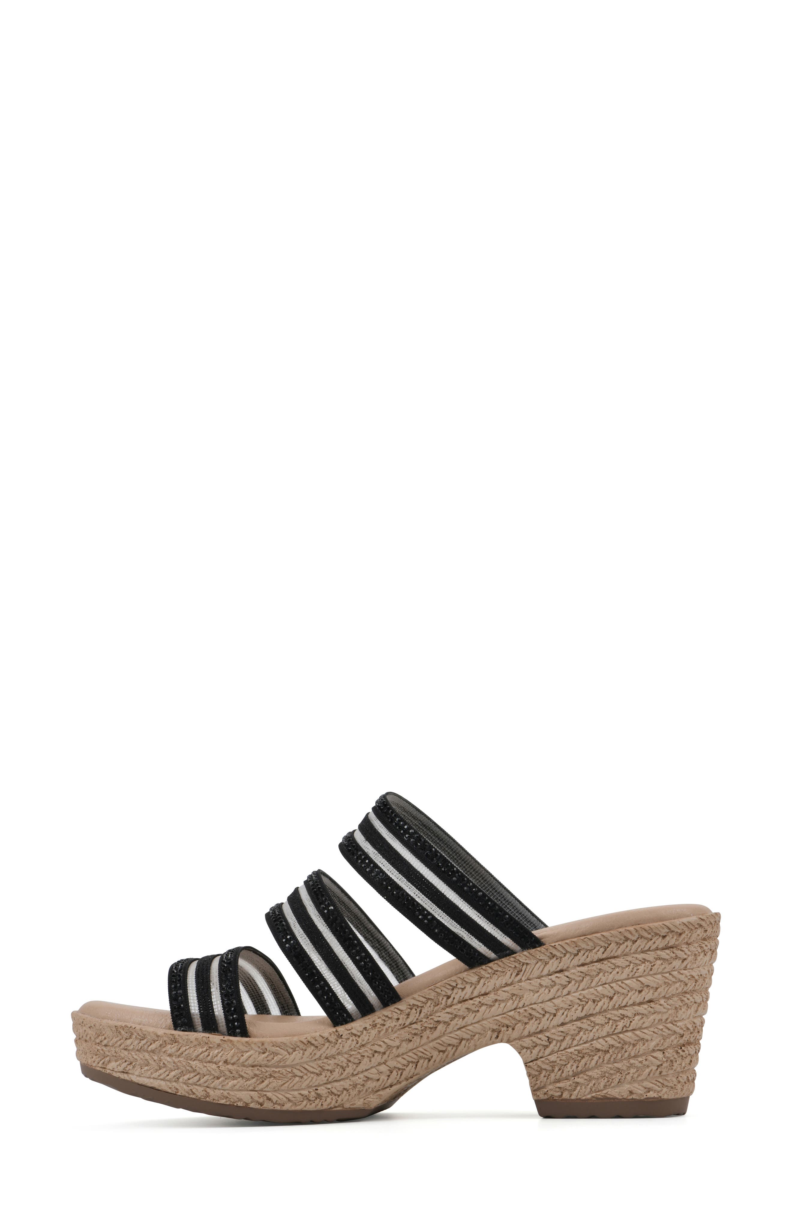 CLIFFS BY WHITE MOUNTAIN Bianna Espadrille Platform Sandal, Alternate, color, Black/ Mesh