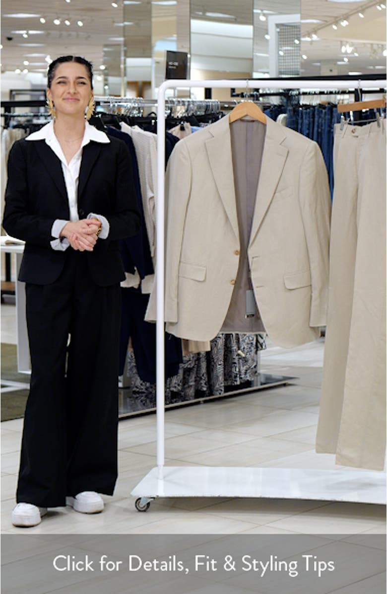 Trim Fit Tan Linen & Silk Suit, sales video thumbnail