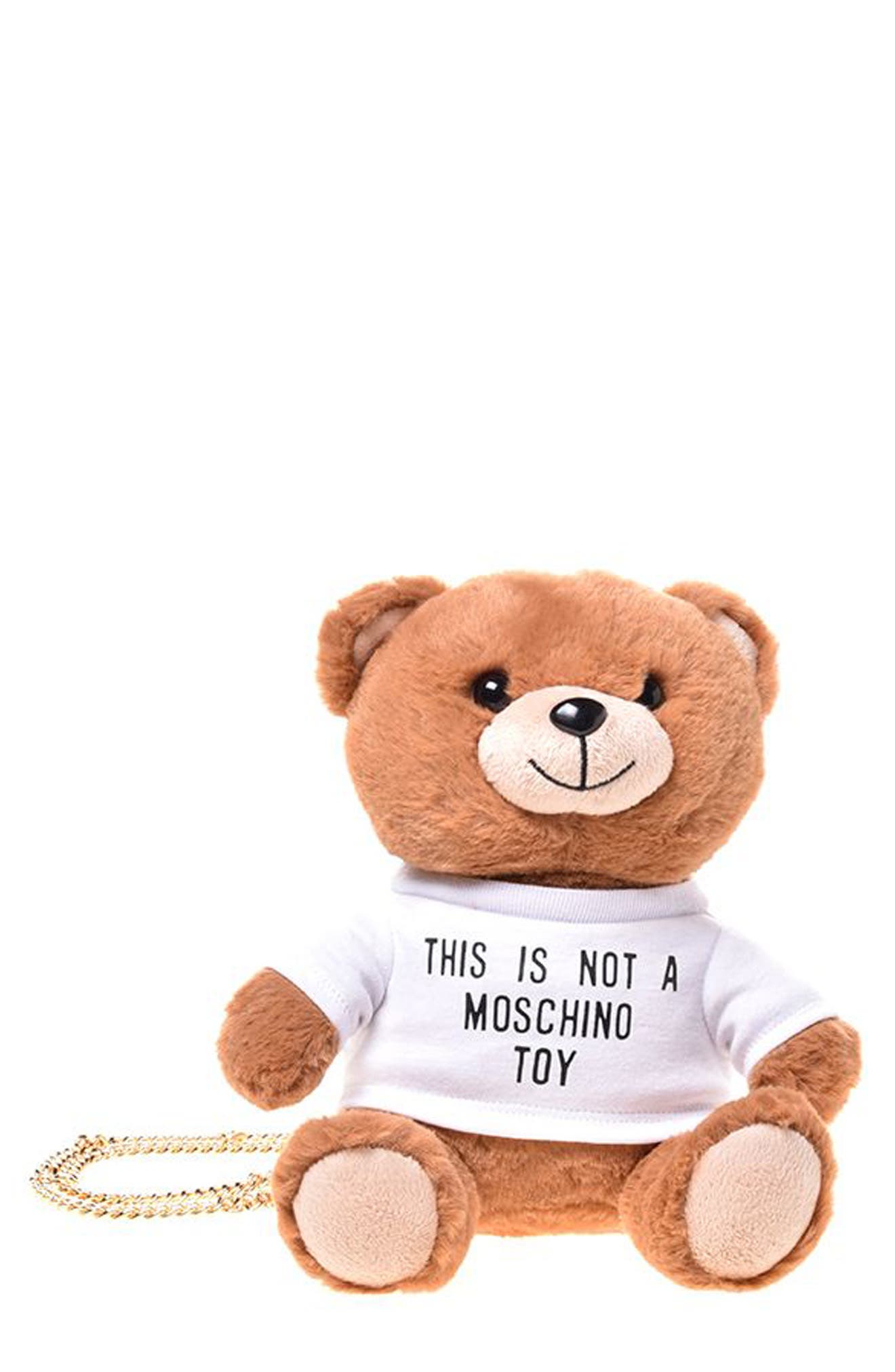 Plush Stuffed Teddy Bear Clutch, Main, color, FANTASY PRINT