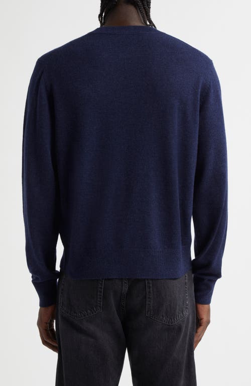 Acne Studios Wool & Yak Hair Sweater In Navy Melange