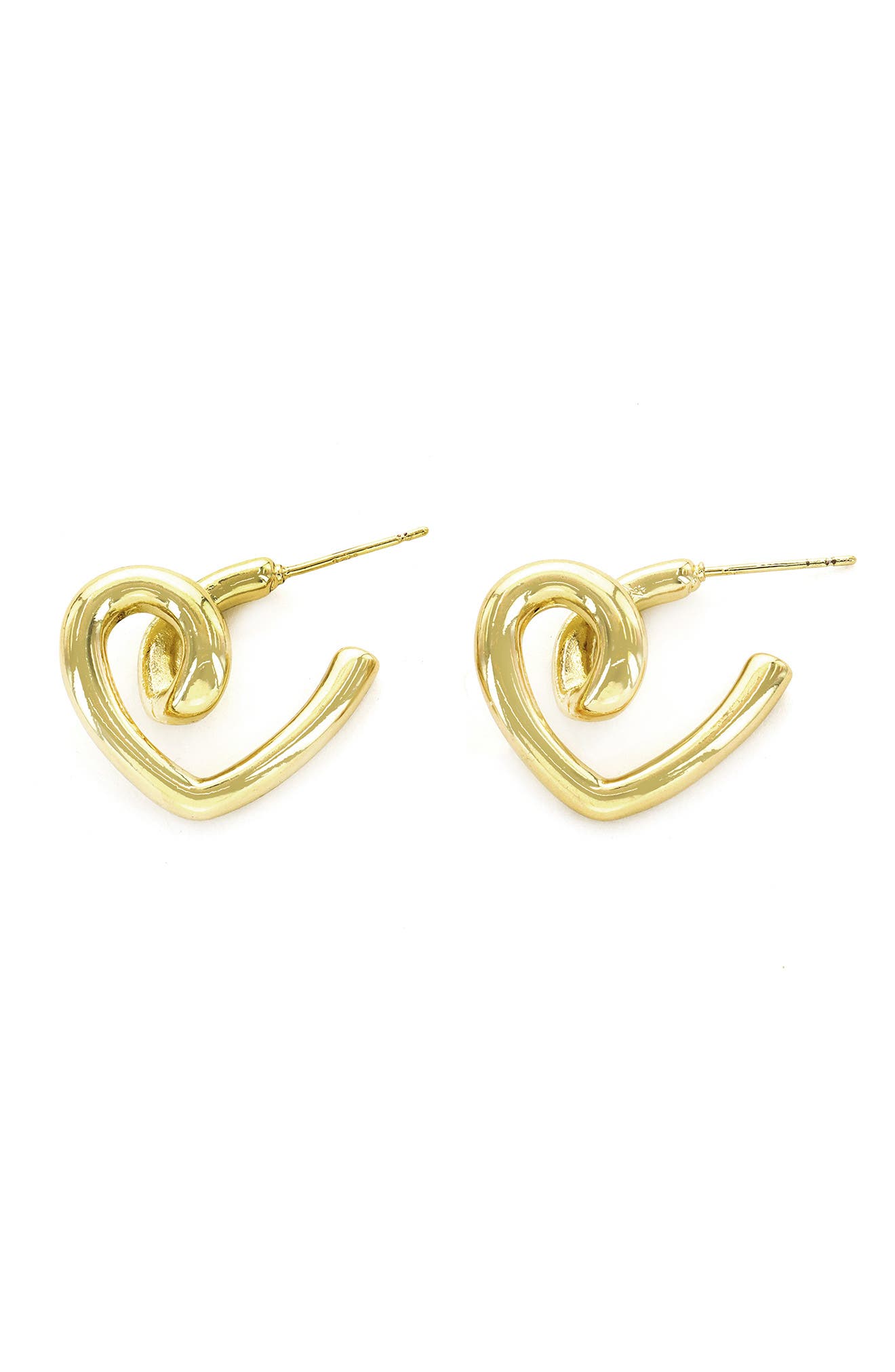 Panacea Twisted Heart Hoop Earrings