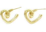 Panacea Twisted Heart Hoop Earrings